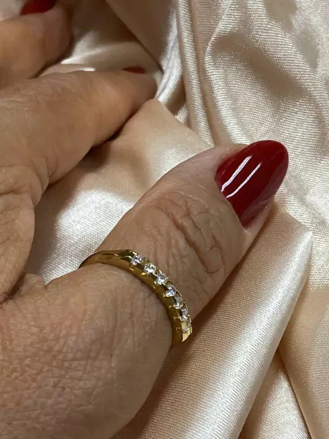 Cod an21 Anel frente cravejado zircônias