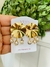 Cod 342. Brinco martelado com três pingentes pérolas. - comprar online