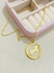 Cod; 463, Colar com pingente medalha vazada com cavalo ,corrente 45cm. - comprar online