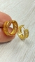 Cod 1034. Argola toda trabalhada nos dois lados com zircônia cravejada na frente. - comprar online