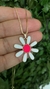 Cod 1104; Colar 45cm flor margarida com resina colorida. - comprar online