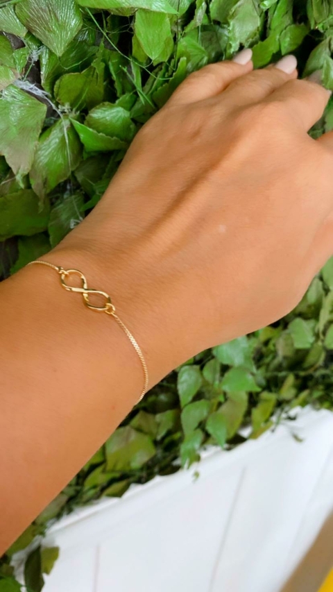 Cod;707 pulseira infinito., folheados a ouro 18k. - comprar online