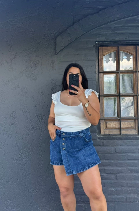 SHORT POLLERA AZUL /337 - comprar online