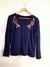 Remera algodón bordada