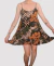 Vestido estampado tiras - tienda online