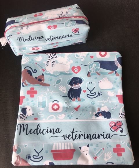 Kit Porta jaleco Medicina Veterinária