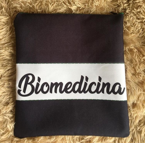 Porta Jaleco Biomedicina Preto
