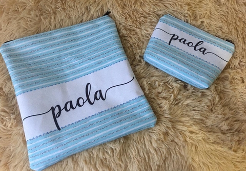 Kit Personalizado Porta Jaleco e Necessaire COM NOME