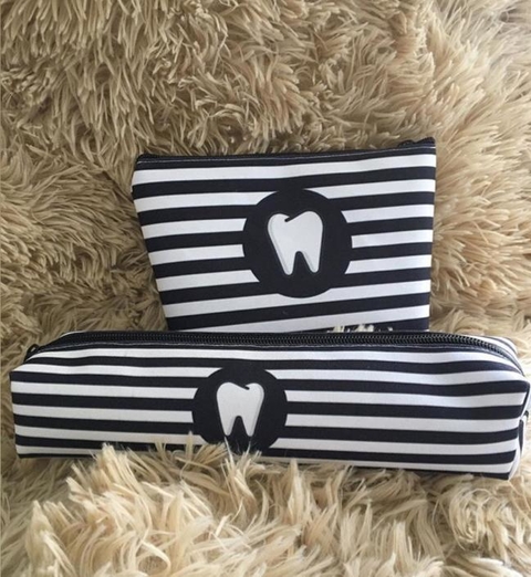 Kit Estojo e Necessaire Odontologia Preto