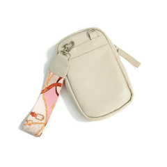 Combo Bandolera Fortunata + Monedero cuero graneado crema - comprar online