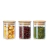 Conjunto 3 Potes Herméticos Com Tampa Bamboo 220 Ml Deli na internet
