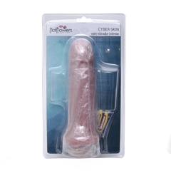 Prótese cyber com vibro natural 17x5cm - comprar online