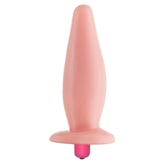 Protese plug natural com vibro 10,5x3cm