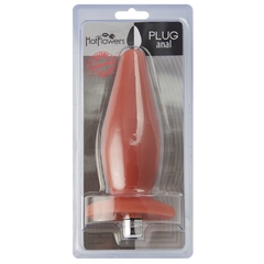 Protese plug natural com vibro 10,5x3cm - comprar online