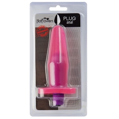 Prótese plug com vibro interno rosa 12x3,5cm - comprar online