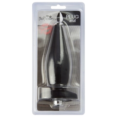 Protese plug preta com vibro - 14,5x4,5cm - comprar online