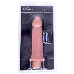 Prótese com vibro interno natural 18x4,5cm - comprar online
