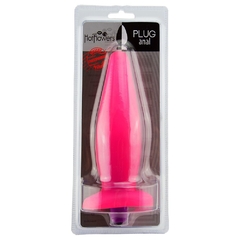 Prótese plug vibro interno rosa 14,5X4,5cm - comprar online