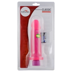 Prótese com vibro interno rosa 18x4,5cm - comprar online