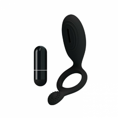 Anel Peniano em Silicone com Estimulador Clitoriano Vibratório - loja online