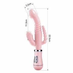 Vibrador de Ponto G e Clitóris Recarregável - 3 em 1