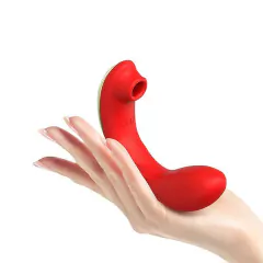 Vibrador 2 em 1 com sucção e vibração