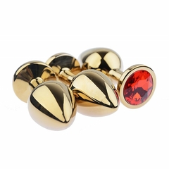 Plug anal de alumínio dourado - P - comprar online