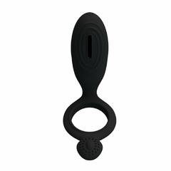 Anel Peniano em Silicone com Estimulador Clitoriano Vibratório - Distribuidora BeHot