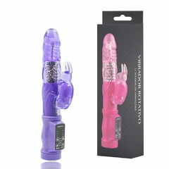 Vibrador Rotativo com Estimulador Clitoriano Coelho 12 Vibrações -USB na internet