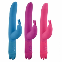 Vibe O'Rabbit Rosa Roxo - Vibrador Duplo Motor em Puro Silicone 10 Velocidades