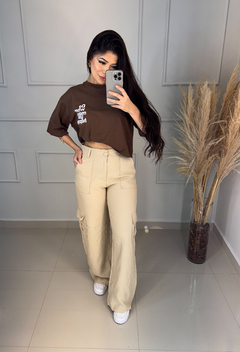 CALÇA CARGO EM LINHO na internet