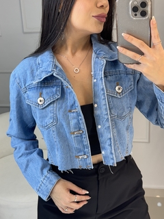 JAQUETA CROPPED JEANS na internet