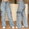 WIDE LEG CARGO JEANS - comprar online