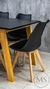 Juego comedor - Mesa 120 + 4 tulip. Negro - comprar online