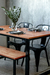 Mesa HARRISON 140 + 2 tolix + banco. Negro - comprar online