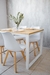 Mesa HARRISON 140 + 4 tulip. Blanco en internet