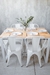 Mesa HARRISON 140 + 6 tolix. Blanco