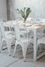 Mesa HARRISON 140 + 6 tolix. Blanco - MedraStore