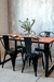 Mesa HARRISON 140 + 4 tolix. Negro - comprar online
