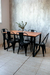 Mesa HARRISON 120 + 6 tolix. Negro - comprar online