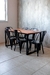 Mesa HARRISON 140 + 6 tolix. Negro - MedraStore