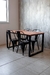 Mesa HARRISON 120 + 4 tolix. Negro - MedraStore