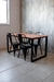 Mesa HARRISON 140 + 4 tolix. Negro - MedraStore
