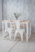 Mesa HARRISON 120 + 2 tolix + banco. Blanco