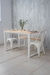 Mesa HARRISON 120 + 2 tolix + banco. Blanco en internet