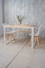 Mesa HARRISON 120 + 2 tulip + banco. Blanco