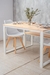 Mesa HARRISON 120 + 2 tulip + banco. Blanco en internet