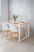 Mesa HARRISON 120 + 2 tulip + banco. Blanco - MedraStore
