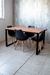 Mesa HARRISON 120 + 4 tulip. Negro - MedraStore