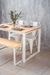 Mesa HARRISON 120 + 2 tolix + banco. Blanco - tienda online